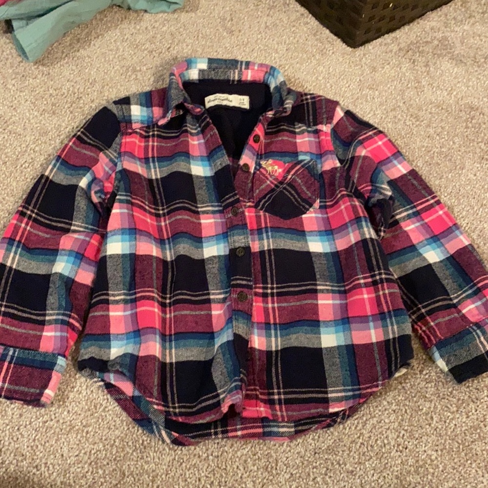 abercrombie kids flannel size 3/4